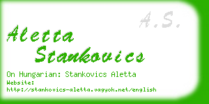 aletta stankovics business card
